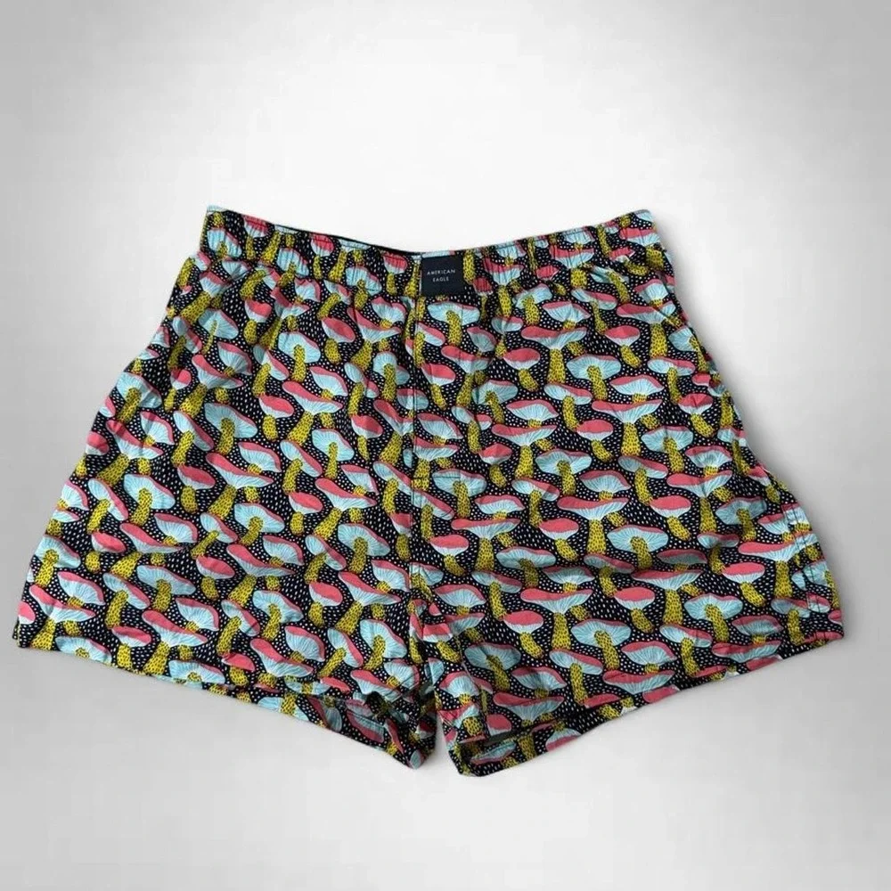 American Eagle multicoloured trippy mushroom boxer shorts sz L